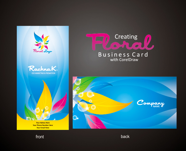 floral business card design