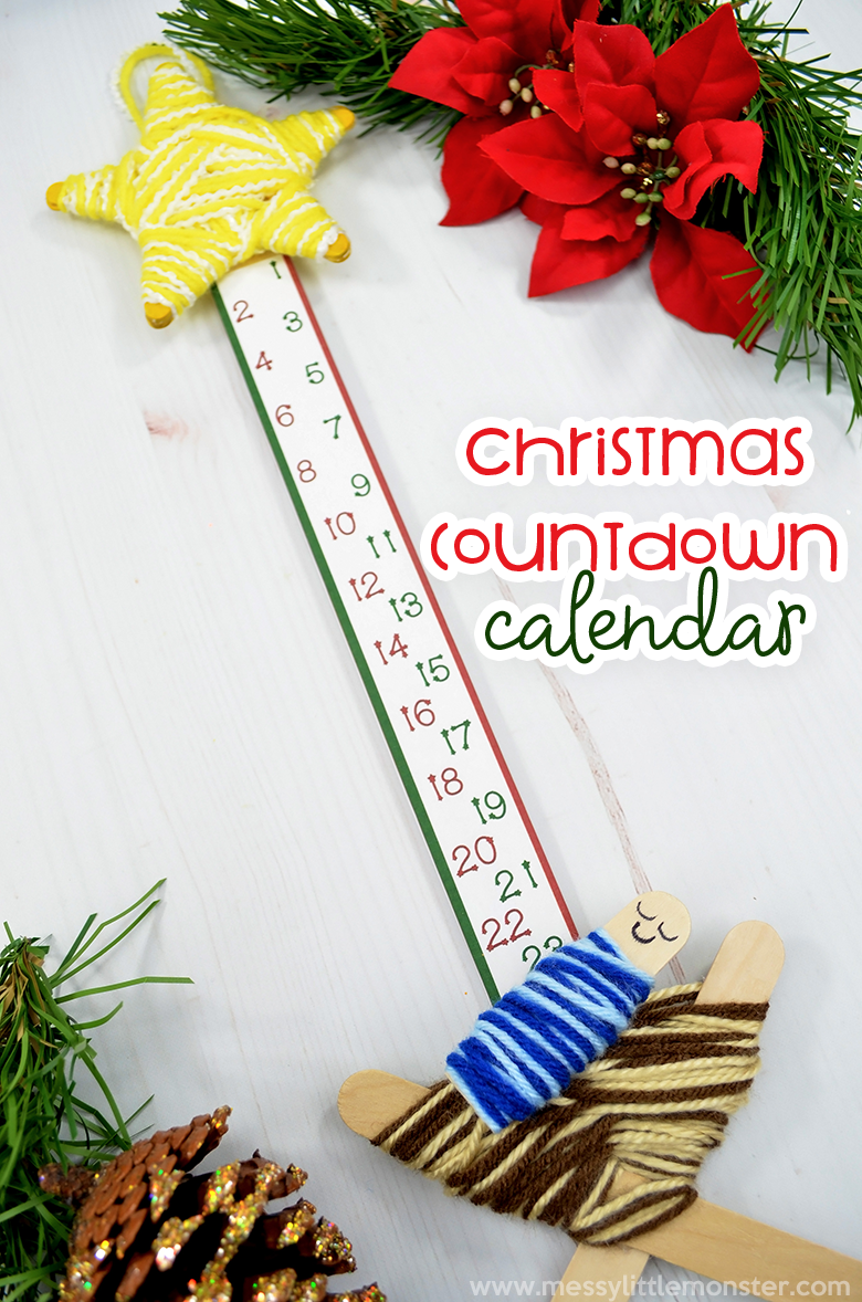 Make Your Own Christmas Countdown Calendar Messy Little
