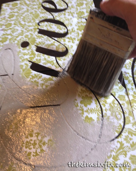 Painting contact paper stencil