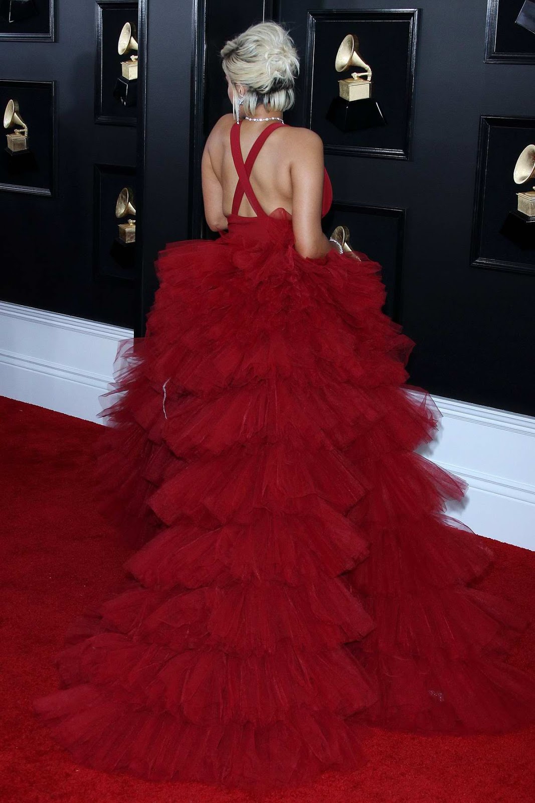 Bebe Rexha best red carpet dresses attends 2019 Grammy Awards in Los Angeles