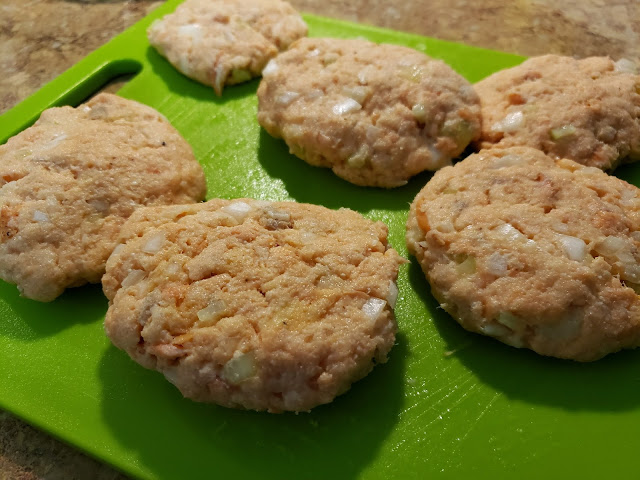 Hand patted salmon patties