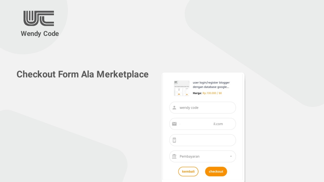 checkout form ala marketplace