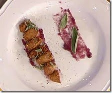 Bocconcini di fegato alla salvia e semi di finocchio con confettura di cipolle rosse