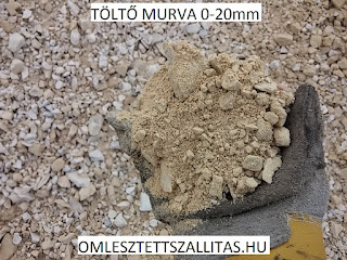 Poros murva szállítás ár, töltőmurva 0-20 mm murva, útépítésimurva.