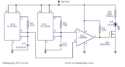 three ICs baesd LED ramping circuit