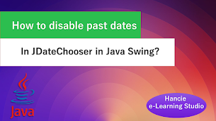 How to disable past dates in JDateChooser in Java Swing? - Responsive Blogger Template