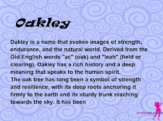 meaning of the name "Oakley"