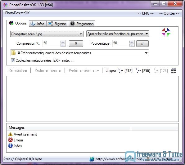 PhotoResizerOK : un logiciel portable pour compresser, redimensionner et convertir des images par lots