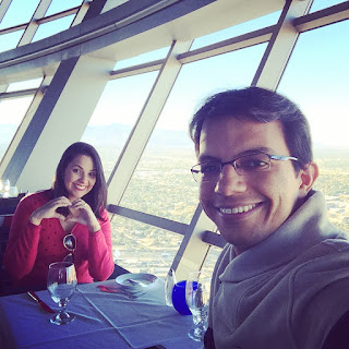 almoço no restaurante top of the world - stratosphere casino - las vegas