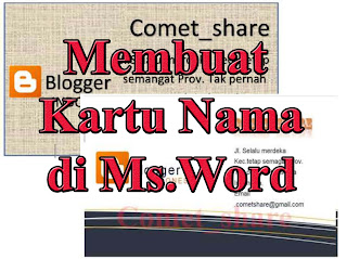 Cara Mudah Membuat Kartu Nama Sendiri Di Ms.Word