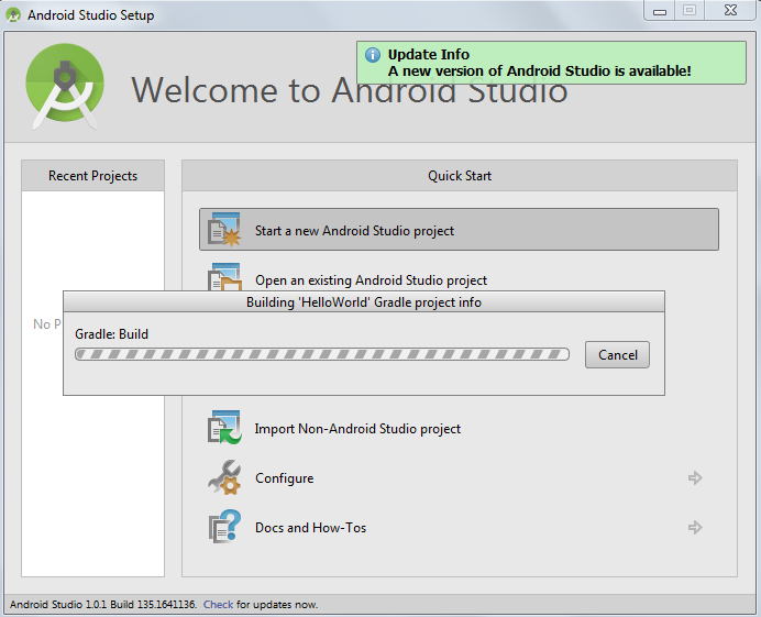 Hello World Android Studio
