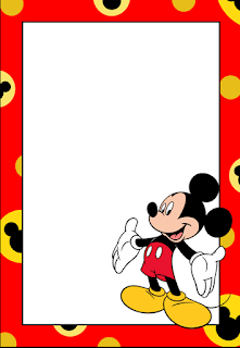 Para hacer invitaciones, tarjetas, marcos de fotos o etiquetas, para imprimir gratis de Mickey Mouse.