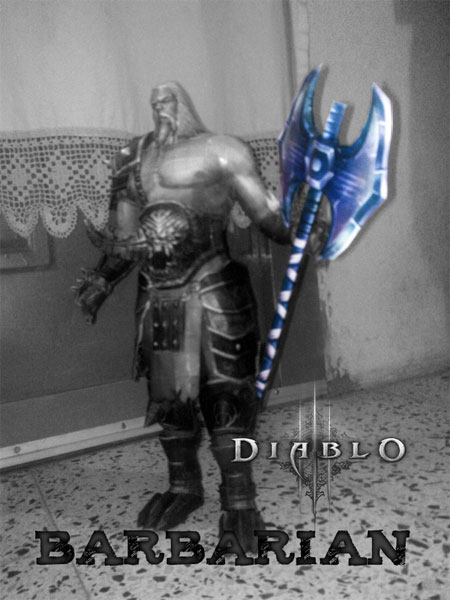 Diablo 3 Papercraft Barbarian Axe