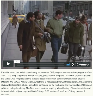 Chicago Film Archives 18 minute video about Chicago's Metro High 1970s