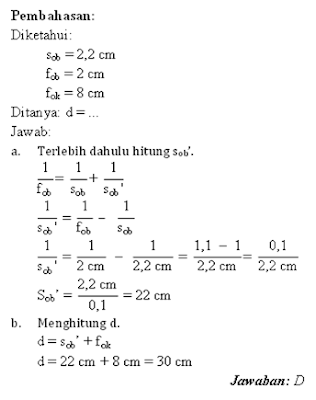 Contoh soal mikroskop dan pembahasannya