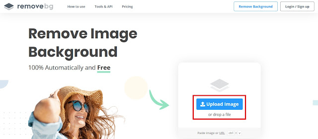 Jika halaman sudah terbuka, Sobat bisa langsung klik Upload Image untuk memilih foto.