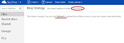 SkyDrive folder ready for Blogger PowerPoint