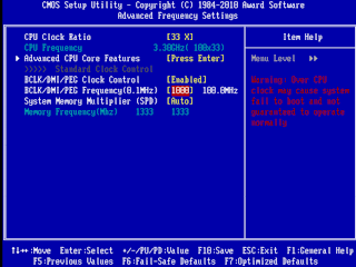 Step 05 — Intel BIOS: adjusting the base clock