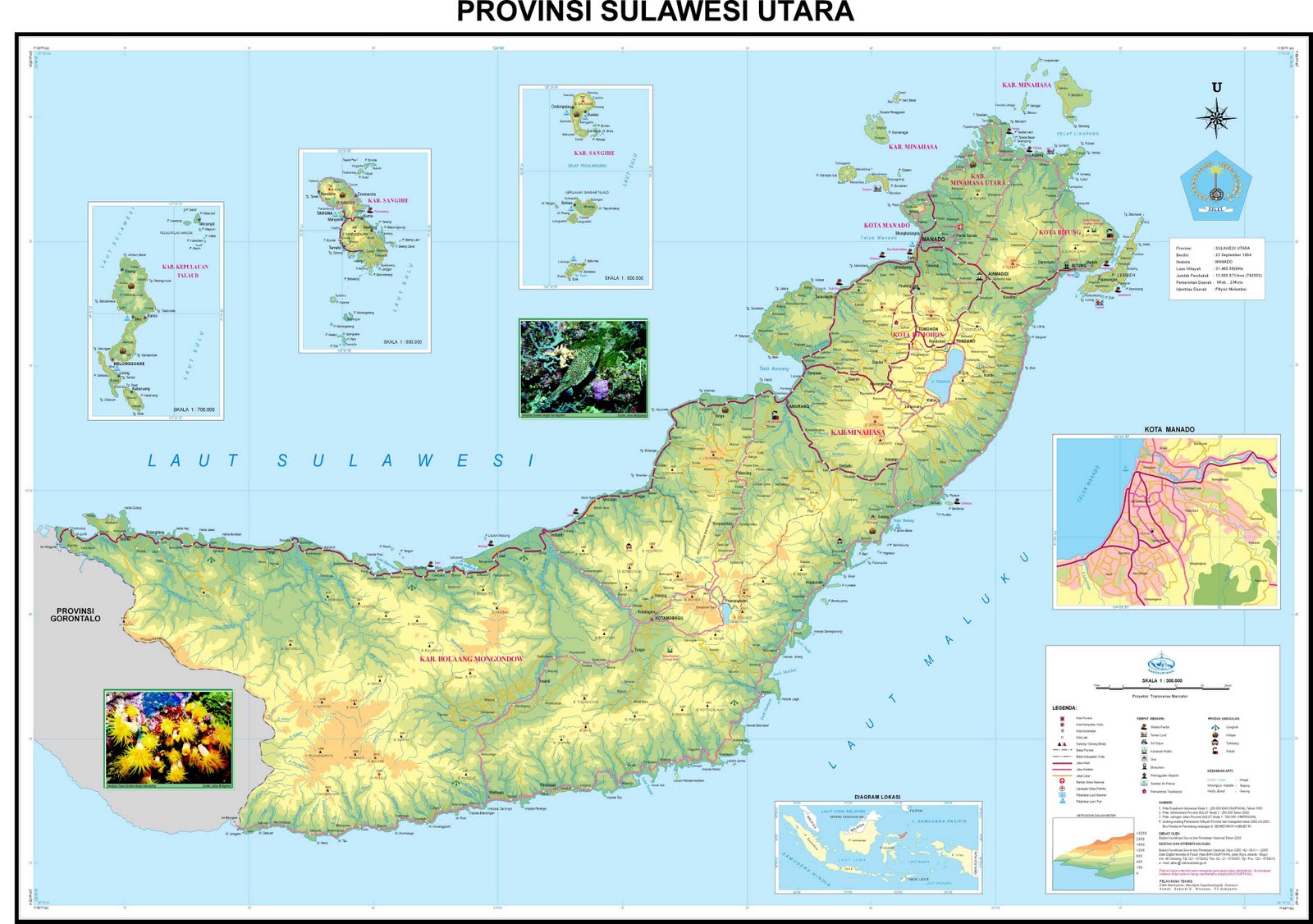 Peta Provinsi Sulawesi Utara Sulut