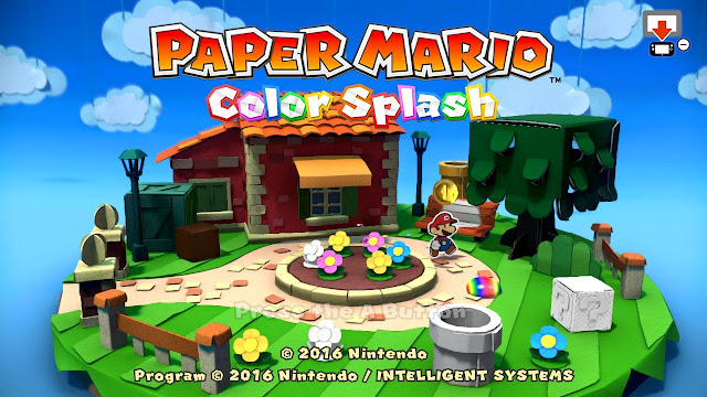 Paper Mario Color Splash Menu Screen