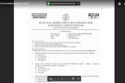 Soal-Soal PAT/ UKK IPS K 13 SMP/MTs Kelas 7 Tahun 2018