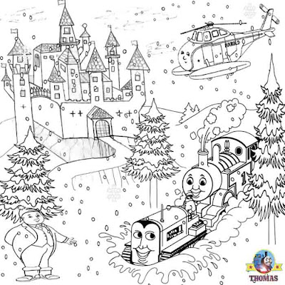 Christmas Village Coloring Pages