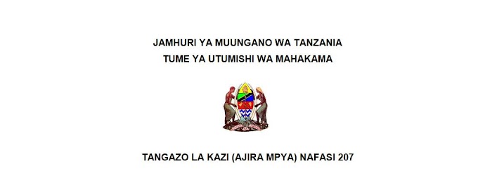 Hizi hapa nafasi mpya 207 za ajira kutoka Tume ya Utumishi wa Mahakama Tanzania
