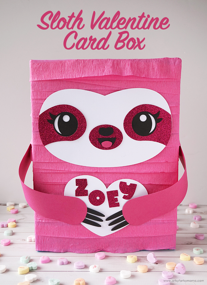 Sloth Valentine Card Box with Free Cut File