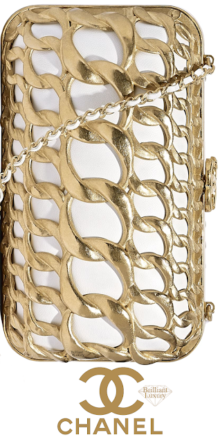Brilliant Luxury♦Chanel Evening Bag #gold