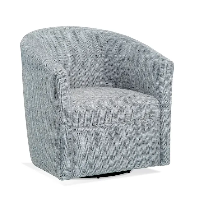 blue swivel chair rounded