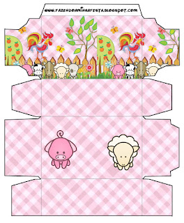 Baby Farm in Pink Free Printable Box.