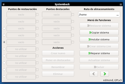 Systemback Instalar sistema