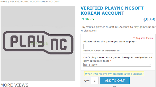 Verified BNS KR Account