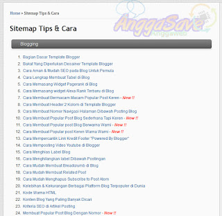 Cara Mudah Membuat Sitemap di Blogger [100% Work]