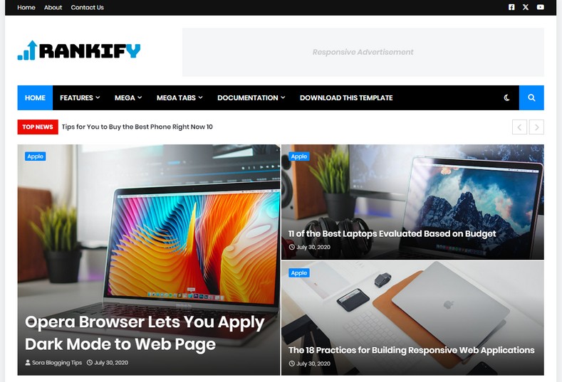 Rankify Blogger Template