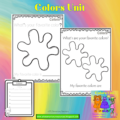 Express preferences using the Favorite color worksheets.