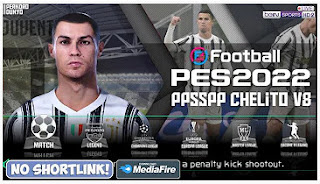 Download PES 2022 PPSSPP Android New Background Juventus Best Graphics Chelito V8 & English Commentary