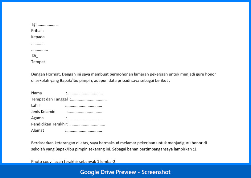 Contoh Surat Lamaran Guru SMP  Wiki Edukasi Share