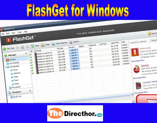 FlashGet for Windows ২০২৩।