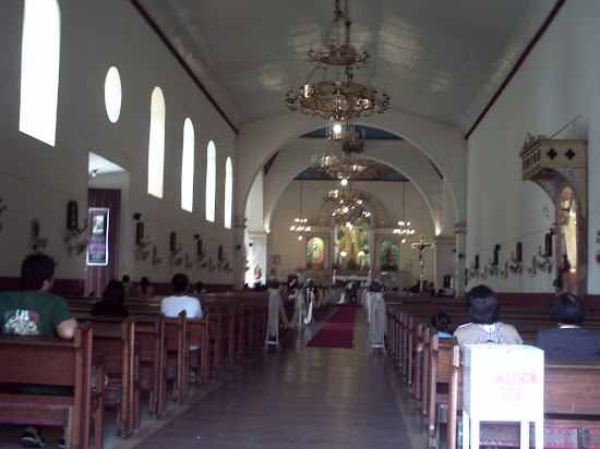 Aisle and altar of Lucban Church