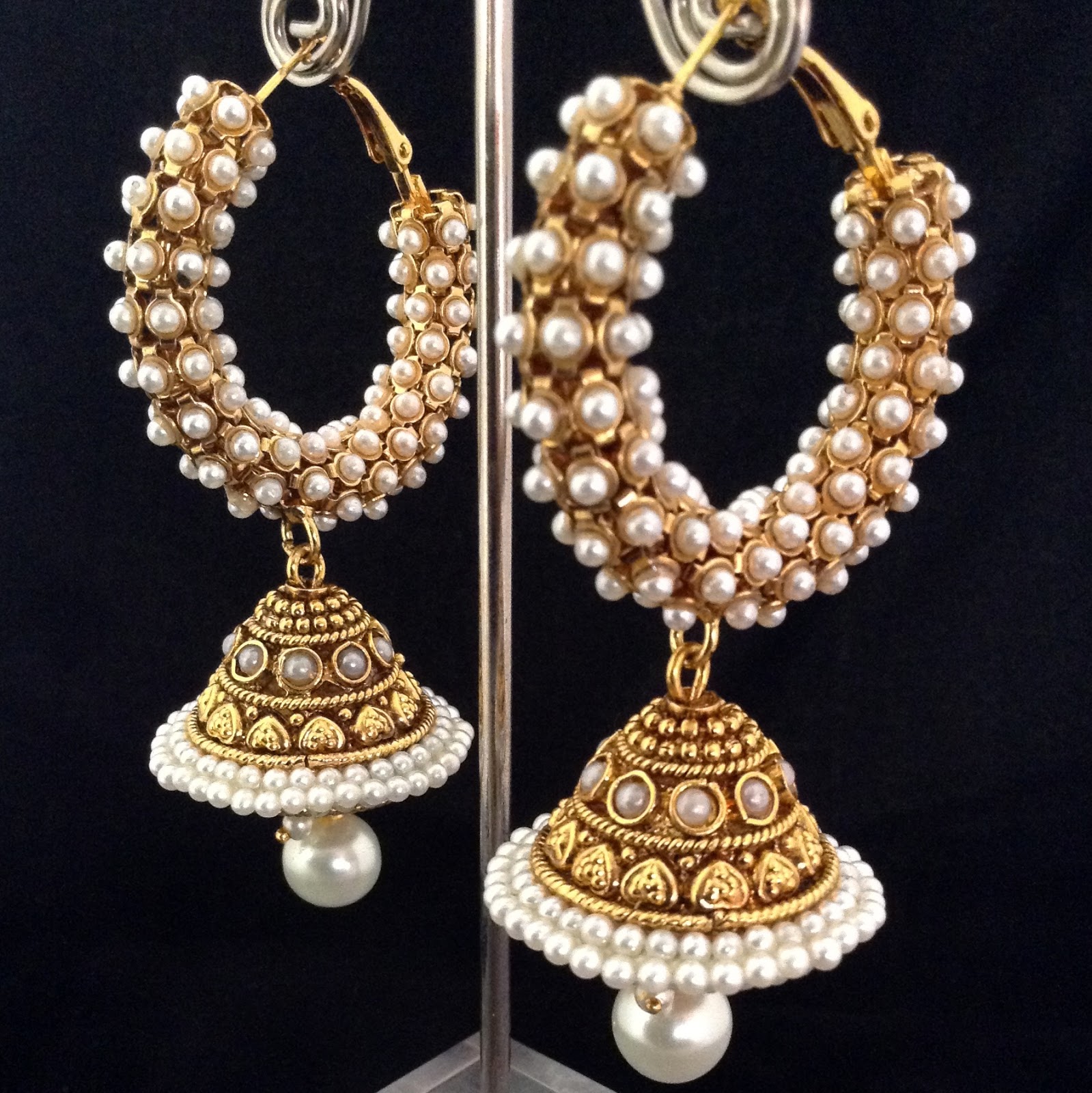 latest jhumka earrings designs in 2017 - Sari Info