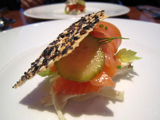 Red Ox Inn Restaurant Review Smoked Salmon Everything Cracker, Caviar