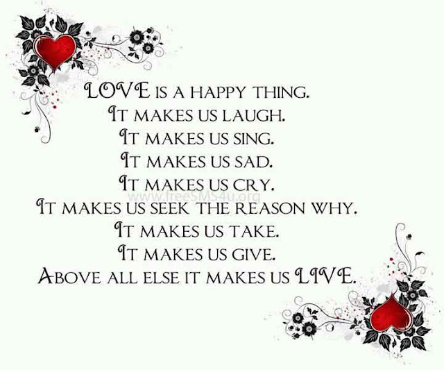 love quotes - love is a happy thing