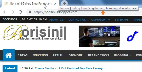  tag merupakan meta data yang dipakai untuk memilih judul halaman web yang akan diray Trik dan Tips Blogger: Optimasi Title Tag