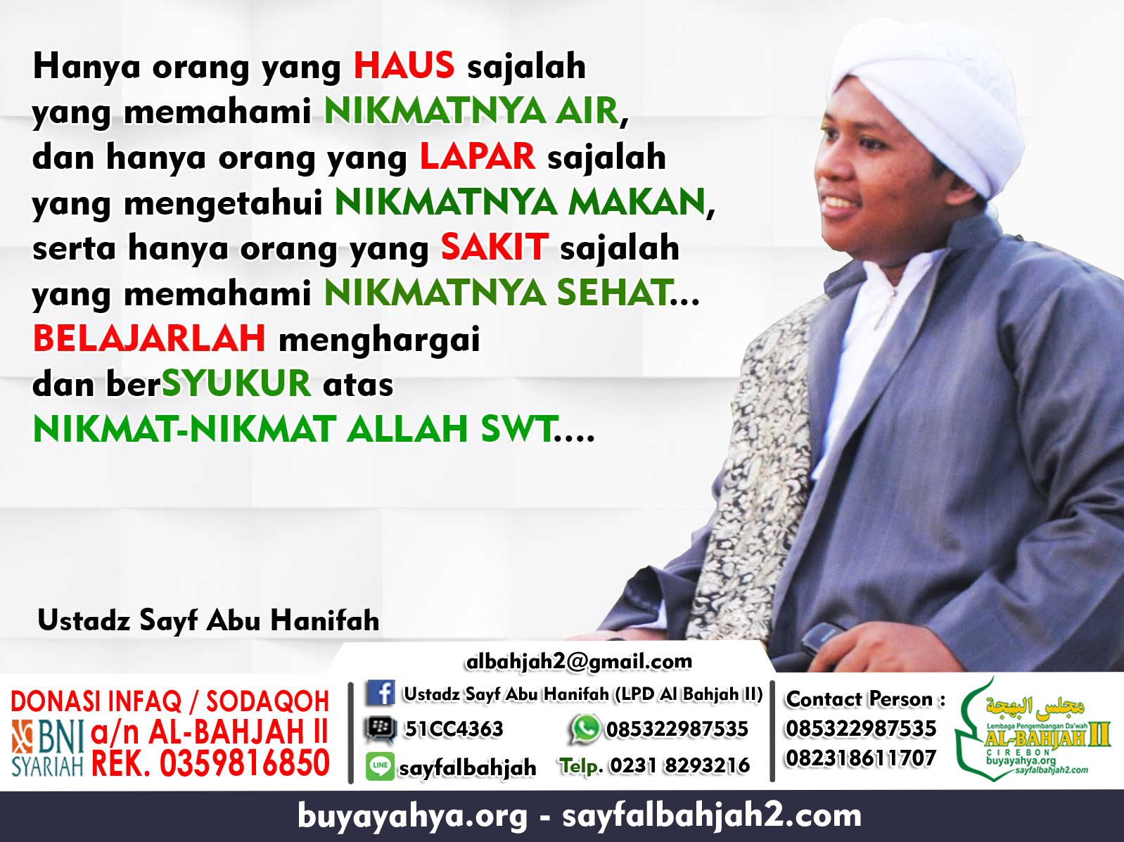 Bersyukur Atas Nikmat Allah Swt Ustadz Sayf Abu Hanifah