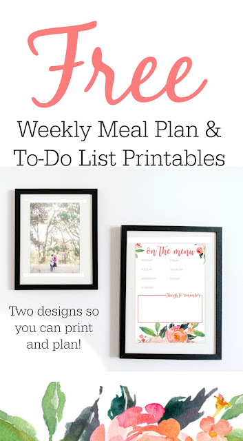 Free Weekly Meal Plan Template and To Do List Printables  