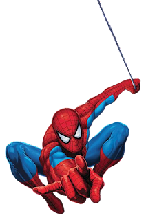 spiderman hanging