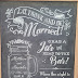 Chalkboard Wedding Sign & Decorations