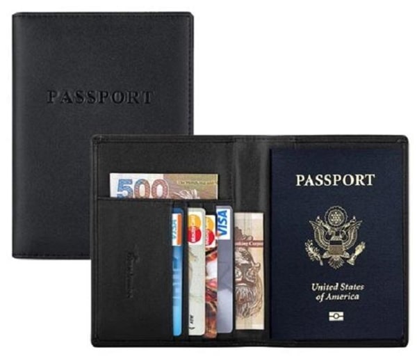 Leather Passport Holder Cum Credit Card Holder Wallet