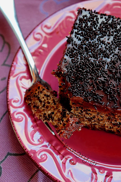 Syrupy Cake with Chocolate Sprinkles